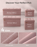 SONGMICS MAZIE Collection - 43 Inches Folding Storage Ottoman Bench, Ottoman Foot Rest, End of Bed Bench, Storage Chest, Load 660 lb, for Living Room, Bedroom, Entryway, Dark Gray ULSF77K