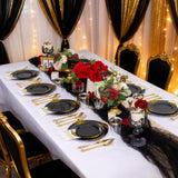 YOUBET 700PCS Silver Plastic Plates - White and Silver Disposable Plates - Silvery Plastic Dinnerware Set - Include 200 Plates, 300 Heavy Duty Silverware, 100 Cups and 100 Napkins for Wedding & Party