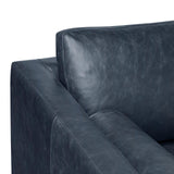 POLY & BARK Napa 72" Apartment Sofa – Italian-Tanned Full-Grain Pure-Aniline or Semi-Aniline Leather, Feather-Down Cushioning, Kiln-Dried Solid Wood Frame, Walnut Legs - Cognac Tan