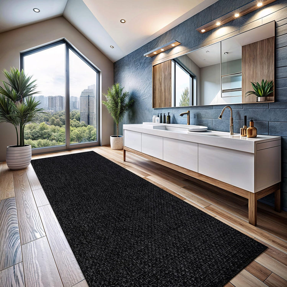 CAMILSON Easy Jute Rug 10x14, Indoor Outdoor Natural Color Fiber Area Rugs for Living Room Patio and Kitchen Rug, Sisal Boho Woven Design, Easy-Cleaning, Washable Outside Carpet Alfombras (10 x 14)