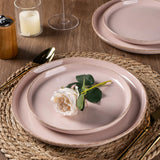 AmorArc Ceramic Dinnerware Sets for 8, 24 Pieces Handpainted Plates and Bowls Set with Rustic Terracotta Underside, Scratch Resistant Stoneware Dishes Set, Dishwasher & Microwave Safe, Light Beige