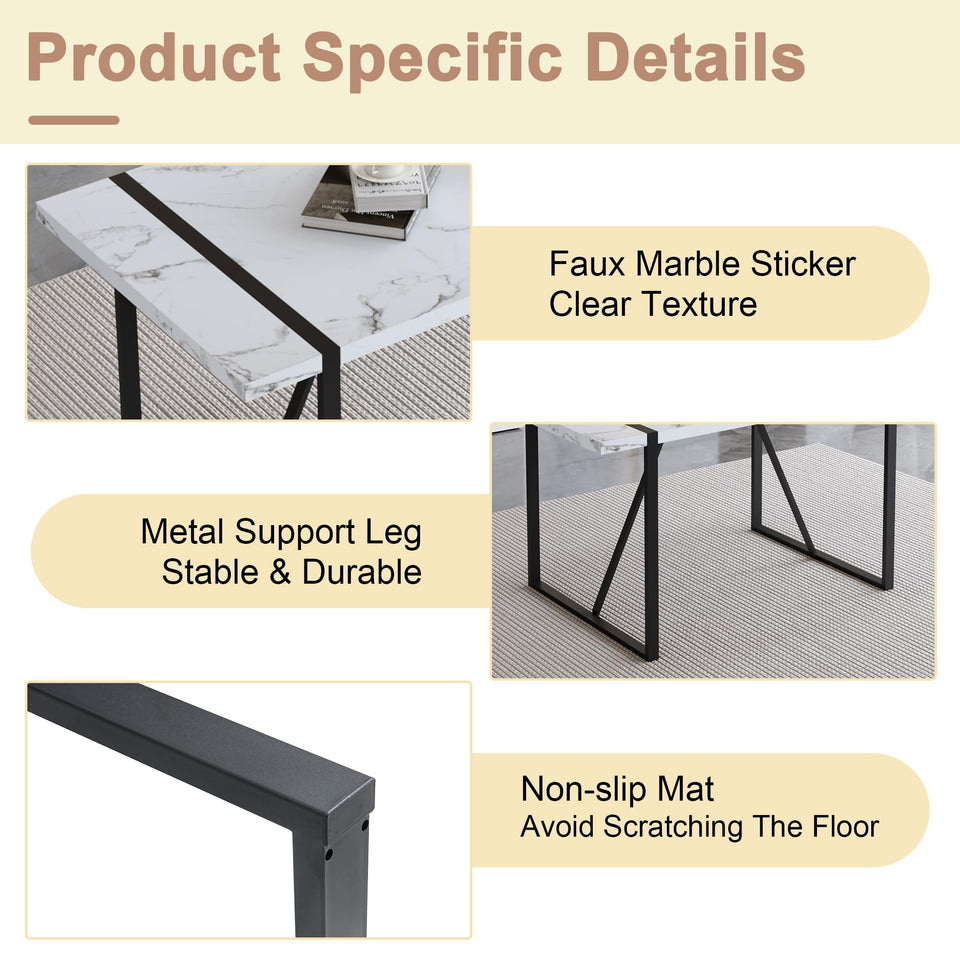 MUUOKY Dining Table Set for 4, Modern 55'' Wood Dinette Table Set for 4 with Fabric Dining Chairs,Table and Chairs Set of 4,Ideal for Kitchen Dining Room