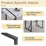 MUUOKY Dining Table Set for 4, Modern 55'' Wood Dinette Table Set for 4 with Fabric Dining Chairs,Table and Chairs Set of 4,Ideal for Kitchen Dining Room