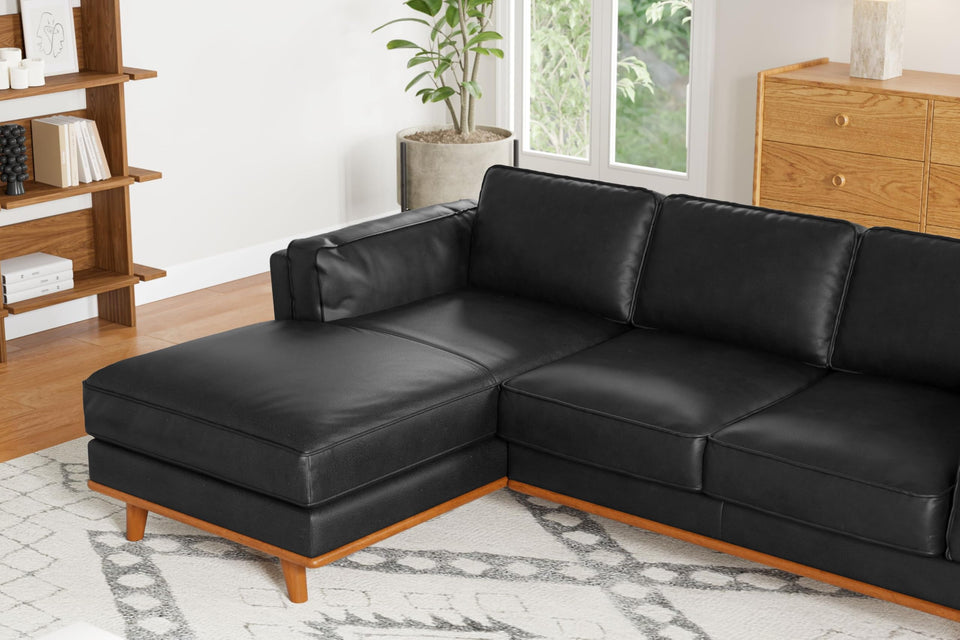 Valencia Artisan Full Leather Sofa 88” - Pure Full Italian Nappa Leather Couch, Solid Wood Accent, Ultimate Comfort, Cognac Tan