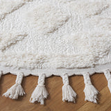 SAFAVIEH Area Rug 8x10 - Moroccan Tassel Shag Collection - Large - Ivory & Brown, Boho Design, Non-Shedding & Easy Cleaning, Plush Pile, Ideal for Living Room, Bedroom, Dining Space (MTS688A)