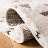 SAFAVIEH Area Rug 8x10 - Moroccan Tassel Shag Collection - Large - Ivory & Brown, Boho Design, Non-Shedding & Easy Cleaning, Plush Pile, Ideal for Living Room, Bedroom, Dining Space (MTS688A)