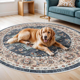 TOPRUUG Washable Oriental Area Rug - 12x15 Rugs for Living Room Soft Carpet for Bedroom Waterproof Floral Distressed Indoor Stain Resistant Non-Shedding Floor Carpets (Green, 12x15)