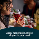 Libbey Ascent Tumbler and Rocks Drinking Glasses Set of 16, Glass Drinking Glasses with Curvature, Versatile Glassware Set for Parties and More