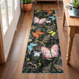 TOPRUUG Washable Oriental Area Rug - 12x15 Rugs for Living Room Soft Carpet for Bedroom Waterproof Floral Distressed Indoor Stain Resistant Non-Shedding Floor Carpets (Green, 12x15)
