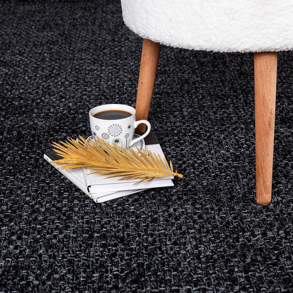 CAMILSON Easy Jute Rug 10x14, Indoor Outdoor Natural Color Fiber Area Rugs for Living Room Patio and Kitchen Rug, Sisal Boho Woven Design, Easy-Cleaning, Washable Outside Carpet Alfombras (10 x 14)