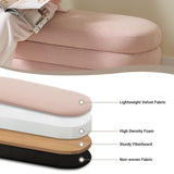 Busaurus Storage Ottoman Bench 49.2 Inch Upholstered Fabric Storage Bench for Bedroom End of Bed Aesthetic Large Oval Ottoman for Living Room Entryway (Ivory)