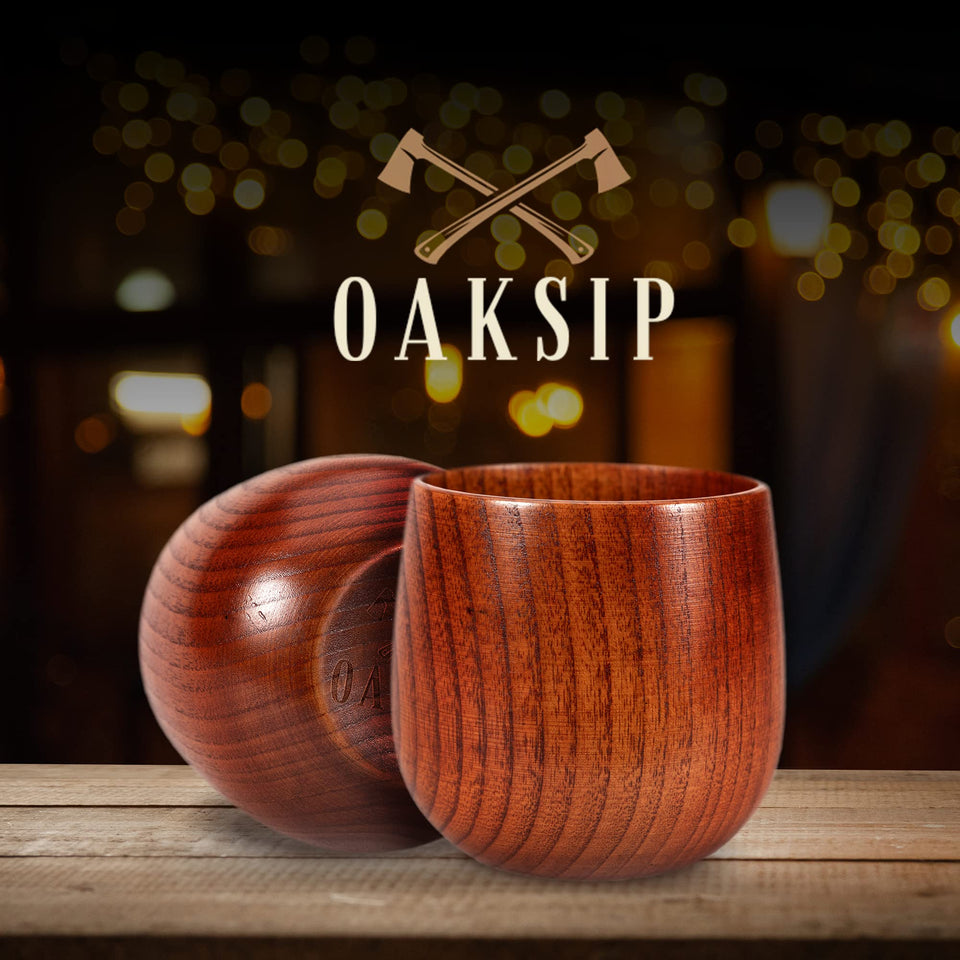 Oaksip The Original Charred Wooden Bourbon Drinking Glass | Charred Old Fashioned Glass | Bourbon Gifts for Men, Dad, or Brother | Whiskey Gifts