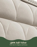 OHOHOLIVE King Size Bed Frame with 56" Headboard - 1000LBS Capacity Support, Velvet Upholstered Wingback Platform Bed Frame, Noise Free, Sturdy Wooden Slat Support