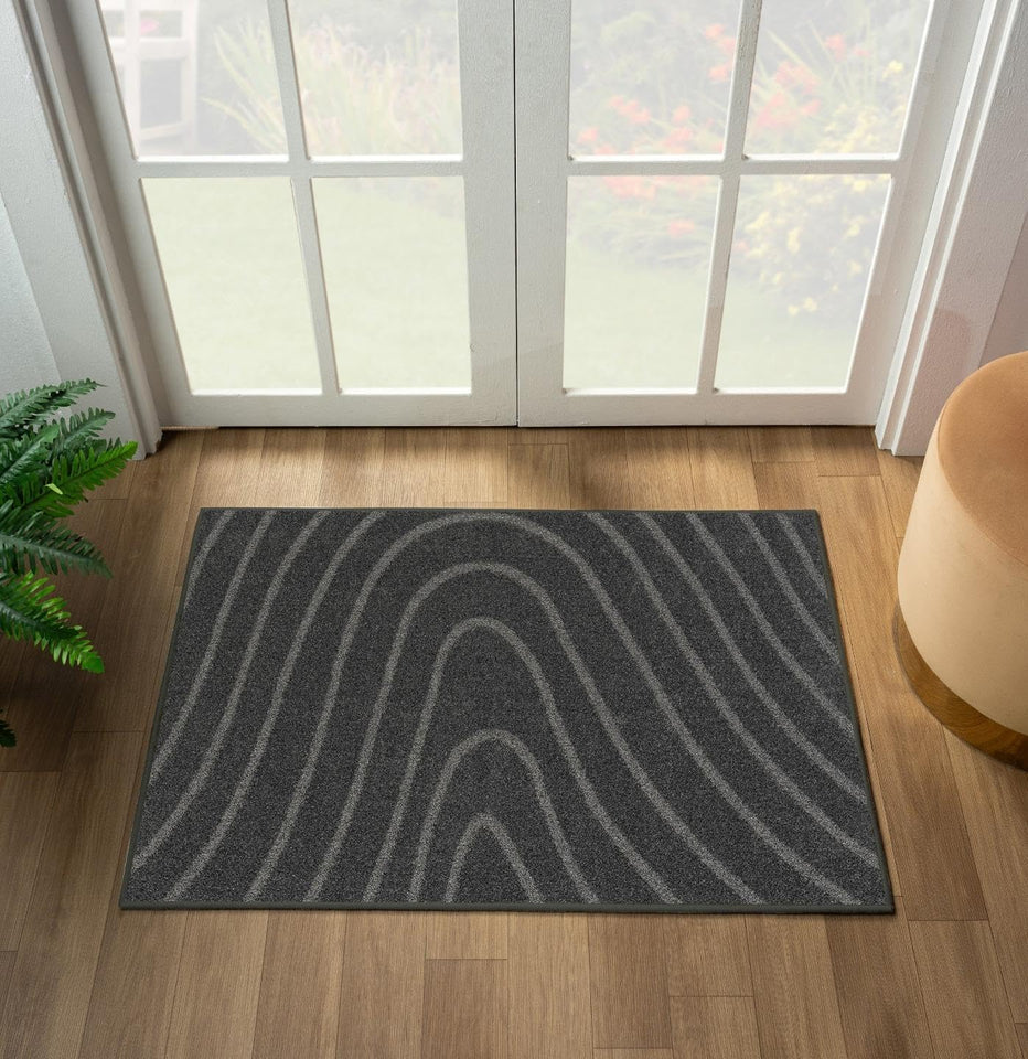 LUXE WEAVERS Modern Geometric Wave Cream 9x12 Area Rug