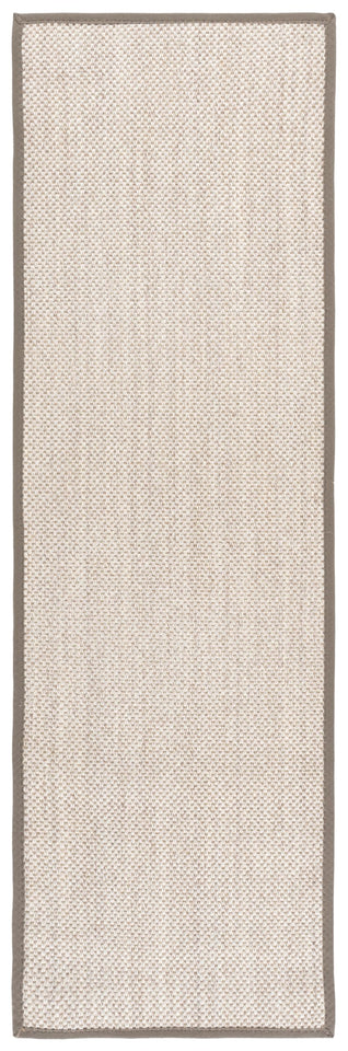 SAFAVIEH Area Rug 8x10 - Natural Fiber Collection - Large - Marble & Beige, Sisal, Woven Design with Border (NF143C)