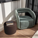 ZICOTO Beautiful Boucle Pouf Ottoman and Foot Rest - Elevate Your Living Room Decor with Lightweight Comfort and Charm - A Round Modern Foam Filled Foot Stool Perfect to Rest Your Feet