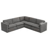 CHITA Oversized Modular Sectional Sofa, FSC Certified L Shaped Sectional Couches for Living Room, 112 inch Width,4 Seat Modular Sofa with Storage Ottoman, Linen
