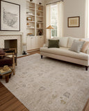 Loloi Chris Loves Julia Louisa Collection LOI-03 Taupe/Ivory 7'-10" x 10', .38" Pile Height, Area Rug