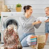 TOPRUUG Washable Oriental Area Rug - 12x15 Rugs for Living Room Soft Carpet for Bedroom Waterproof Floral Distressed Indoor Stain Resistant Non-Shedding Floor Carpets (Green, 12x15)