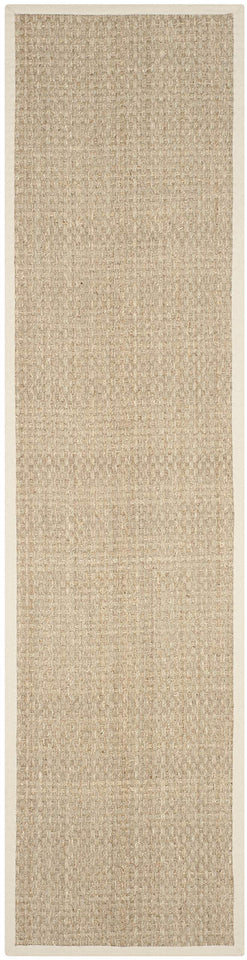 SAFAVIEH Area Rug 8x10 - Natural Fiber Collection - Large - Natural & Beige, Seagrass, Basketweave Pattern (NF114A)