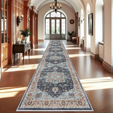 TOPRUUG Washable Oriental Area Rug - 12x15 Rugs for Living Room Soft Carpet for Bedroom Waterproof Floral Distressed Indoor Stain Resistant Non-Shedding Floor Carpets (Green, 12x15)