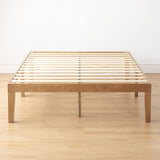 Mellow Naturalista Classic 12-Inch Solid Wood Platform Bed | Wooden Slats, No Box Spring Needed, Easy Assembly | Full, Espresso