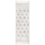 nuLOOM 8x11 Ansley Moroccan Tassel Area Rug, Light Grey, High-Low Textured Bohemian Design, Plush High Pile, Stain Resistant, For Bedroom, Living Room, Hallway, Entryway