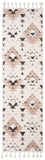 SAFAVIEH Area Rug 8x10 - Moroccan Tassel Shag Collection - Large - Ivory & Brown, Boho Design, Non-Shedding & Easy Cleaning, Plush Pile, Ideal for Living Room, Bedroom, Dining Space (MTS688A)