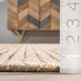 Rugs USA 8'6" x 11'6" Melrose Checked Wool Indoor Area Rug, Contemporary Farmhouse Cream for Living Room, Bedroom, Office, Entryway, Hallway