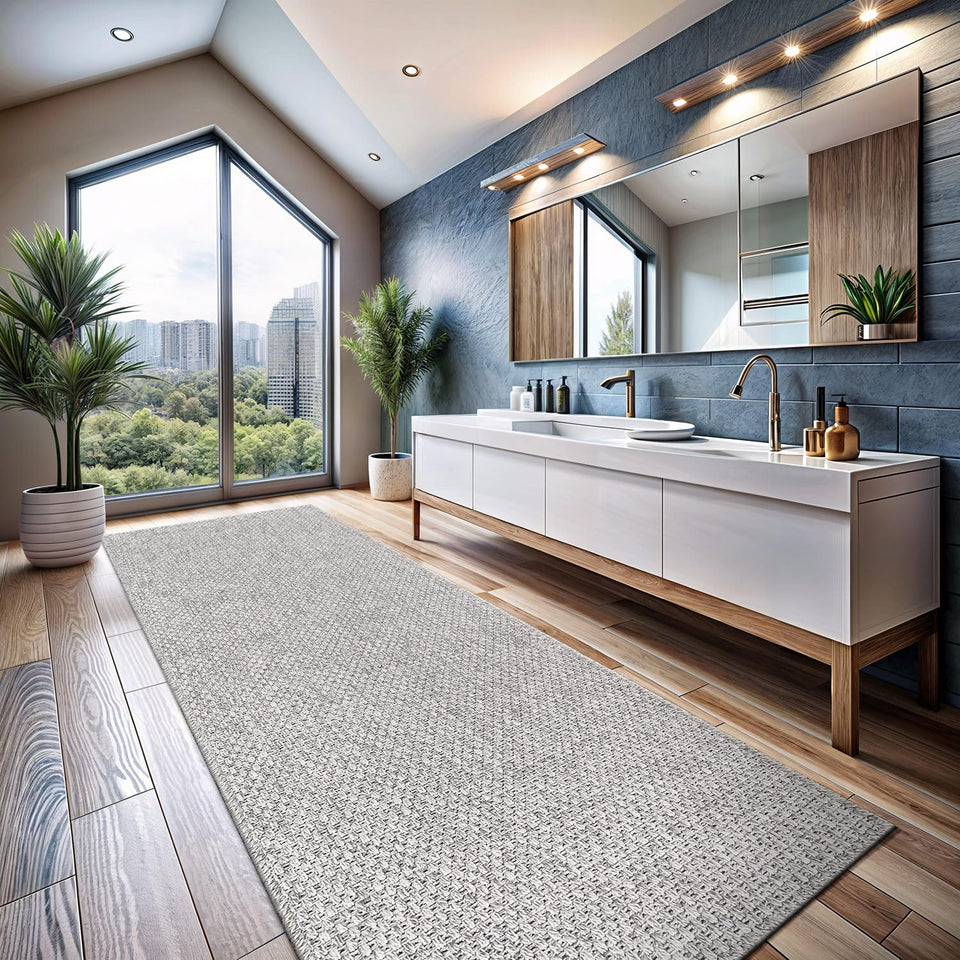 CAMILSON Easy Jute Rug 10x14, Indoor Outdoor Natural Color Fiber Area Rugs for Living Room Patio and Kitchen Rug, Sisal Boho Woven Design, Easy-Cleaning, Washable Outside Carpet Alfombras (10 x 14)