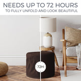 ZICOTO Beautiful Boucle Pouf Ottoman and Foot Rest - Elevate Your Living Room Decor with Lightweight Comfort and Charm - A Round Modern Foam Filled Foot Stool Perfect to Rest Your Feet