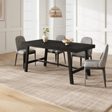 GarveeHome Industrial Dining Table for 6-8 People, 70.87" Long Wooden Kitchen Table with Sturdy Metal Frame & Rustic Brown Finish (Brown, 70.87" Long)