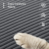 ROWHY 150'' Modular Sectional Sofa Cloud Couch, Corner Sofa Big Comfy Corduroy Oversized L Shaped Couch with 4 Pillows, Chaise, Ottoman, Deep Seat Couches for Living Room Office, Dark Grey