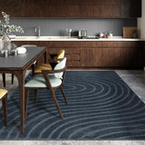 LUXE WEAVERS Modern Geometric Wave Cream 9x12 Area Rug