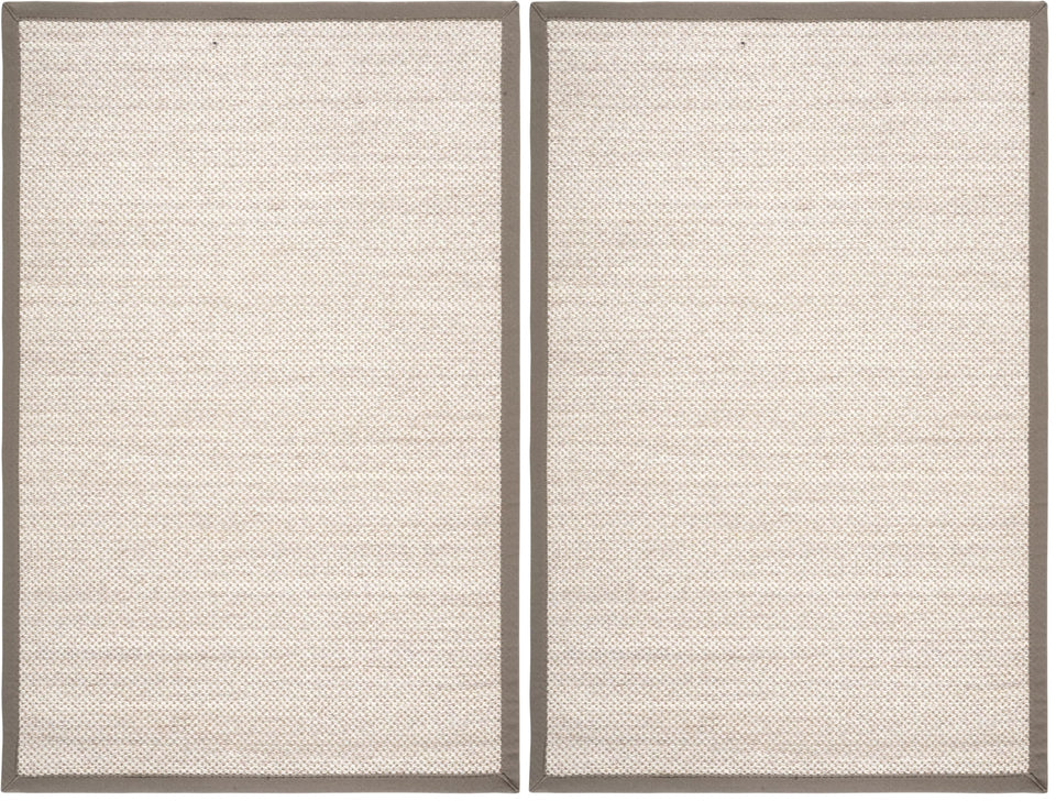 SAFAVIEH Area Rug 8x10 - Natural Fiber Collection - Large - Marble & Beige, Sisal, Woven Design with Border (NF143C)