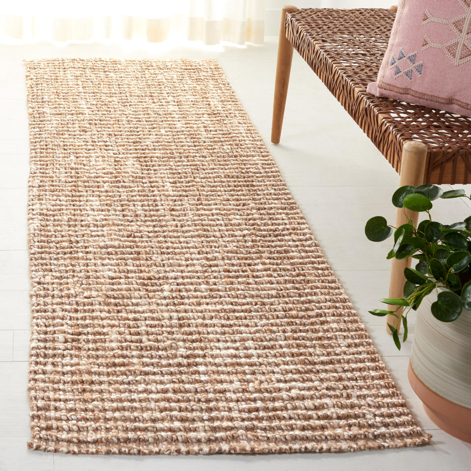 SAFAVIEH Area Rug 9x12 - Natural Fiber Collection - Large - Natural Brown, Handmade Jute, Farmhouse Style, Chunky Textured Thick Pile (NF447A)