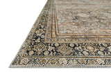 Loloi Layla Collection LAY-03 Olive/Charcoal 9'-0" x 12'-0" .13" Thick Area Rug, Soft, Durable, Vintage Inspired, Distressed, Low Pile, Non-Shedding, Easy Clean, Printed, Living Room Rug