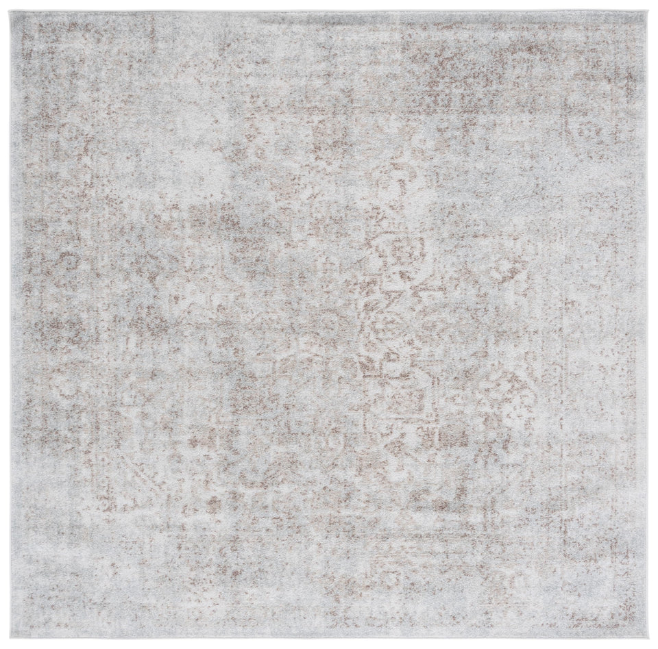 SAFAVIEH Evoke Collection Area Rug - 9' x 12', Ivory & Taupe, Oriental Distressed Design, Non-Shedding & Easy Care, Ideal for High Traffic Areas in Living Room, Bedroom (EVK256E)