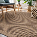 CAMILSON Easy Jute Rug 10x14, Indoor Outdoor Natural Color Fiber Area Rugs for Living Room Patio and Kitchen Rug, Sisal Boho Woven Design, Easy-Cleaning, Washable Outside Carpet Alfombras (10 x 14)