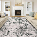 Area Rugs for Living Room: 12x15 Abstract Washable Rug Modern Neutral Large Soft Stain Resistant Non-Slip Backing Machine Table for Bedroom Dining Room Indoor Home Office Carpet - Gold Brown