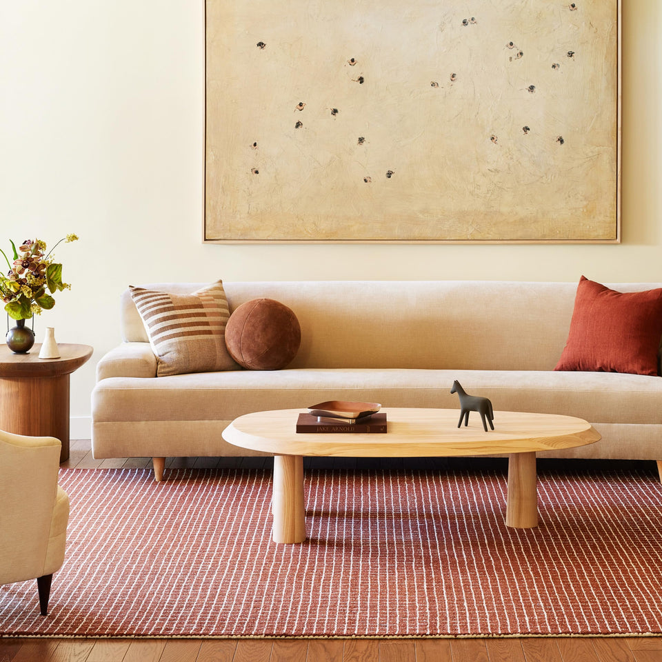 Rugs USA 8'6" x 11'6" Melrose Checked Wool Indoor Area Rug, Contemporary Farmhouse Cream for Living Room, Bedroom, Office, Entryway, Hallway