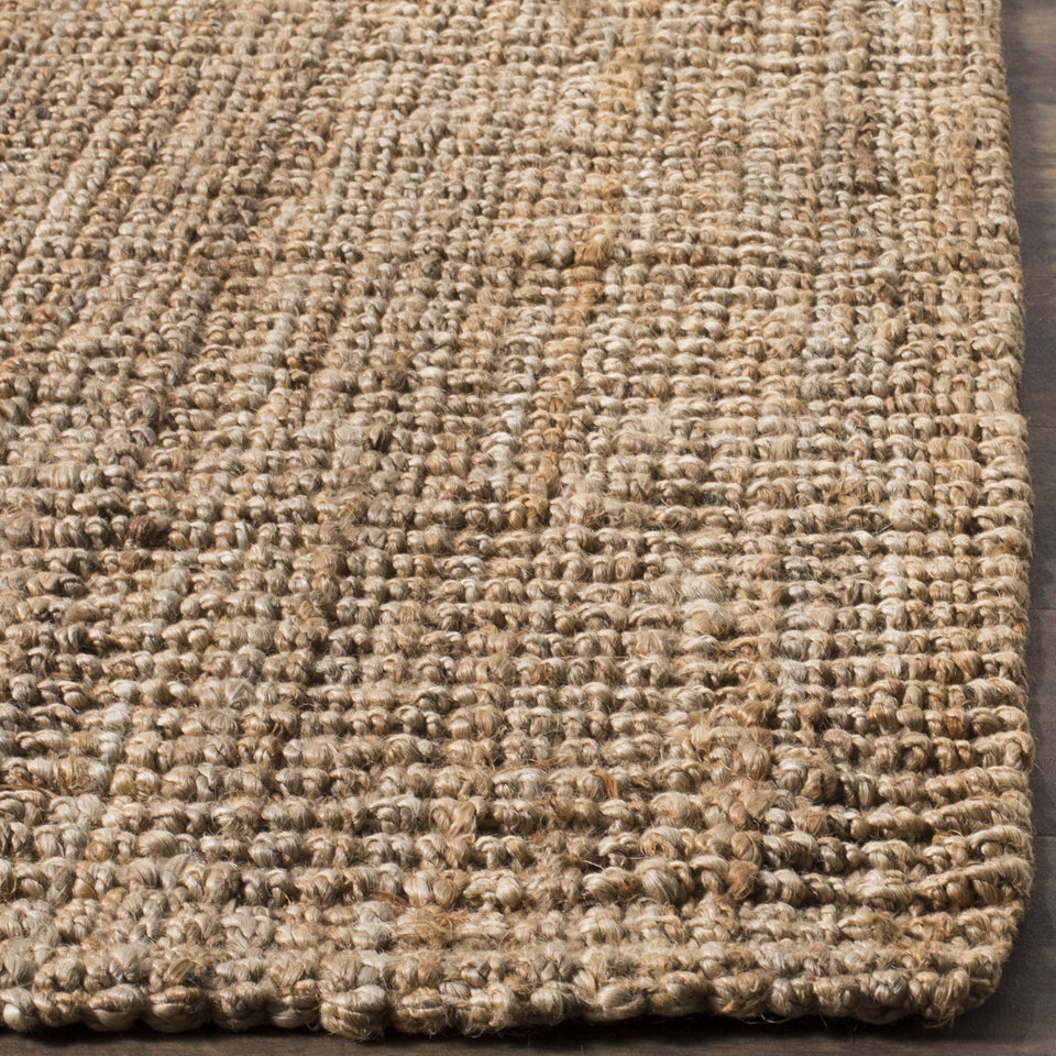 SAFAVIEH Area Rug 9x12 - Natural Fiber Collection - Large - Natural Brown, Handmade Jute, Farmhouse Style, Chunky Textured Thick Pile (NF447A)