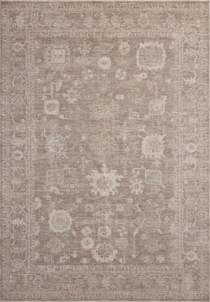 Loloi Chris Loves Julia Louisa Collection LOI-03 Taupe/Ivory 7'-10" x 10', .38" Pile Height, Area Rug