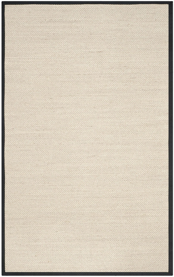 SAFAVIEH Area Rug 8x10 - Natural Fiber Collection - Large - Marble & Beige, Sisal, Woven Design with Border (NF143C)