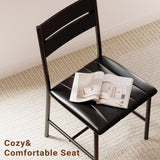 IRONCK Dining Table Set for 4, Wood Kitchen Table with Upholstered Chairs for Kitchen Room and Small Spaces, Rustic Brown