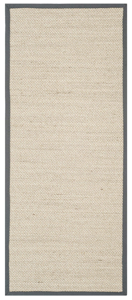 SAFAVIEH Area Rug 8x10 - Natural Fiber Collection - Large - Marble & Beige, Sisal, Woven Design with Border (NF143C)