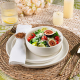 LeRatio Ceramic Dinnerware Sets for 6,Plates and Bowls Sets,Handmade Reactive Glaze Dishes Set,Chip Resistant and Scratch Resistant | Oven&Dishwasher & Microwave Safe-Blue(18PCS)