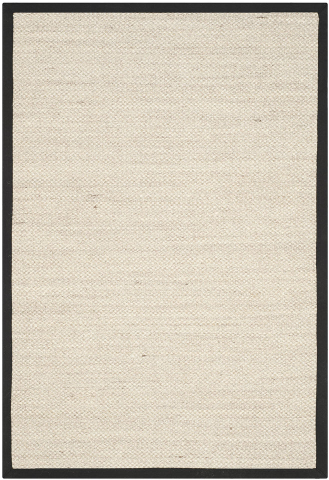 SAFAVIEH Area Rug 8x10 - Natural Fiber Collection - Large - Marble & Beige, Sisal, Woven Design with Border (NF143C)