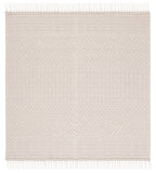 SAFAVIEH Area Rug 8x10 - Natura Collection - Large - Ivory, Handmade Wool, Moroccan Boho Fringe Design, Ideal for Living Room, Bedroom, Dining Space (NAT852B)