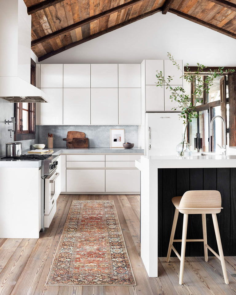 Loloi Layla Collection LAY-03 Olive/Charcoal 9'-0" x 12'-0" .13" Thick Area Rug, Soft, Durable, Vintage Inspired, Distressed, Low Pile, Non-Shedding, Easy Clean, Printed, Living Room Rug